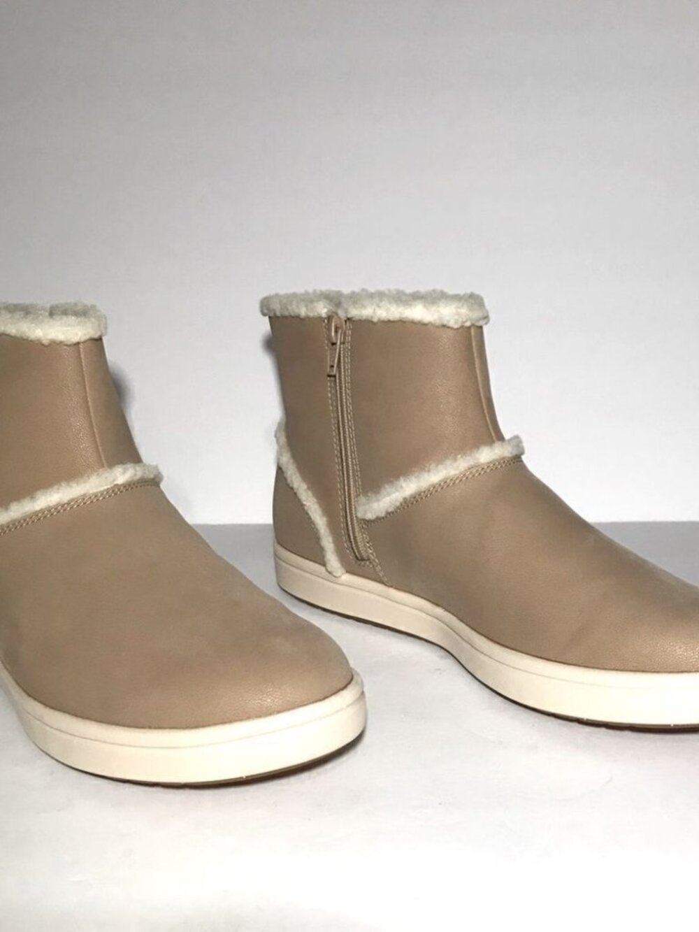 Clarks Cloudsteppers Faux Fur Ankle Boots